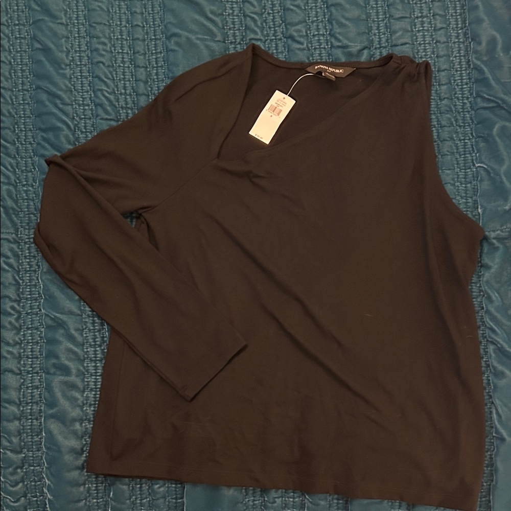 Black Long Sleeve One shoulder cut out top